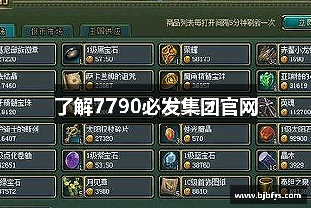 了解7790必发集团官网